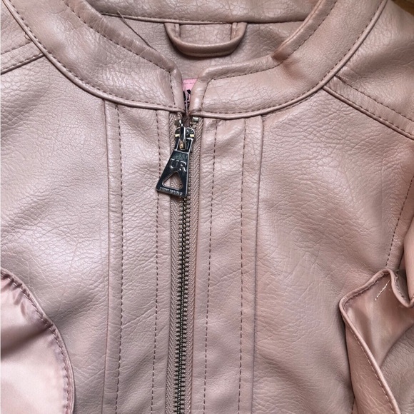 Urban Republic Faux Leather Ruffle Jacket Size 14 - Picture 3 of 8